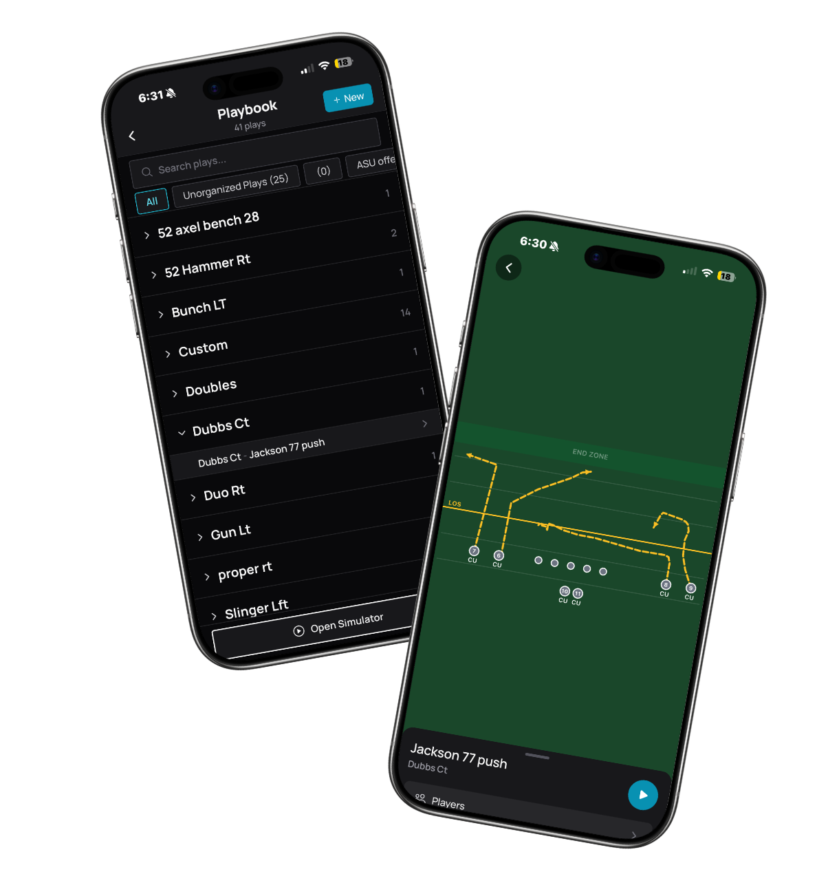 Schemer play diagram and playbook on mobile